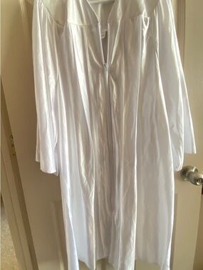 White Satin Graduation Gown